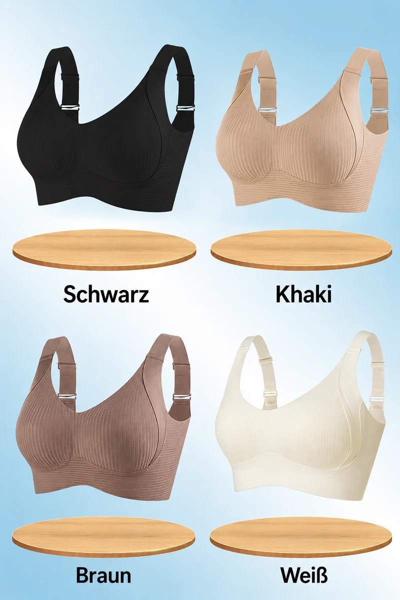 Elbeth | Nahtloser Ripp-BH mit W-förmiger Stütze