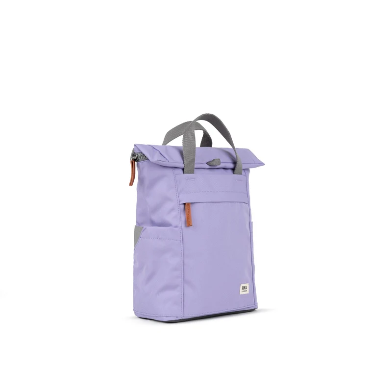ROKA Finchley Eine kleine, lavendelfarbene Tasche aus recyceltem Canvas