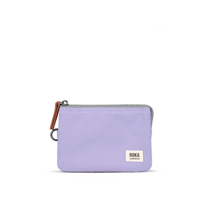 ROKA Carnaby Kleine Handtasche aus recyceltem Canvas, Lavendelfarben