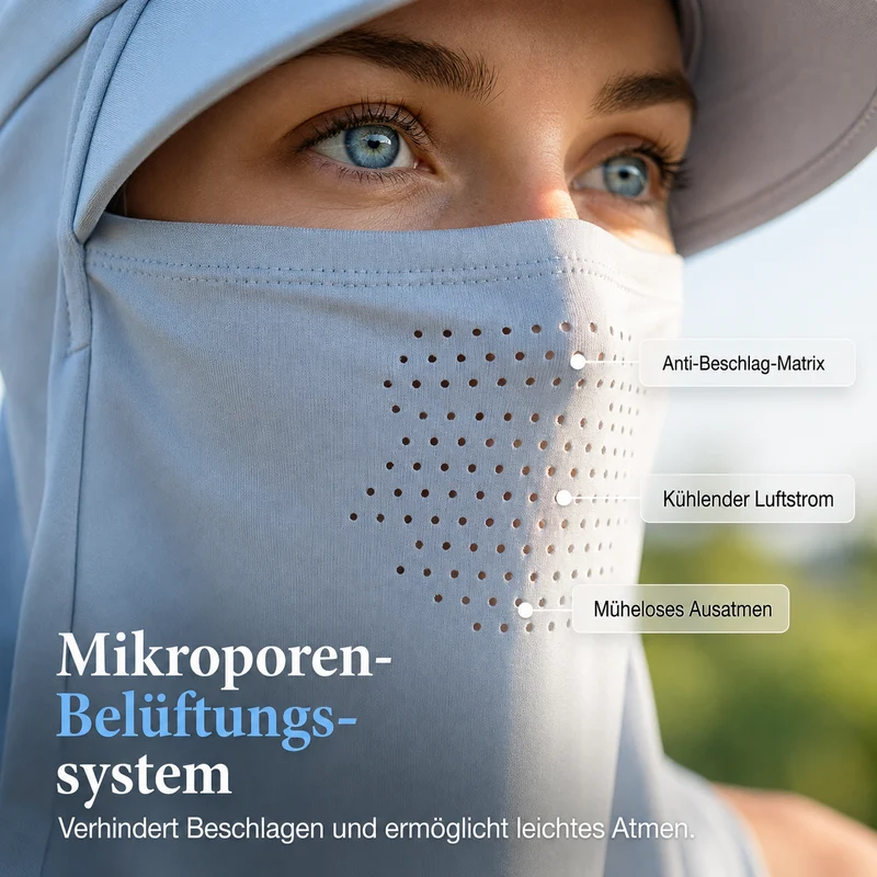 Solvessa | Atmungsaktiver Sonnenschutz-Hut mit Gesichtsschutz