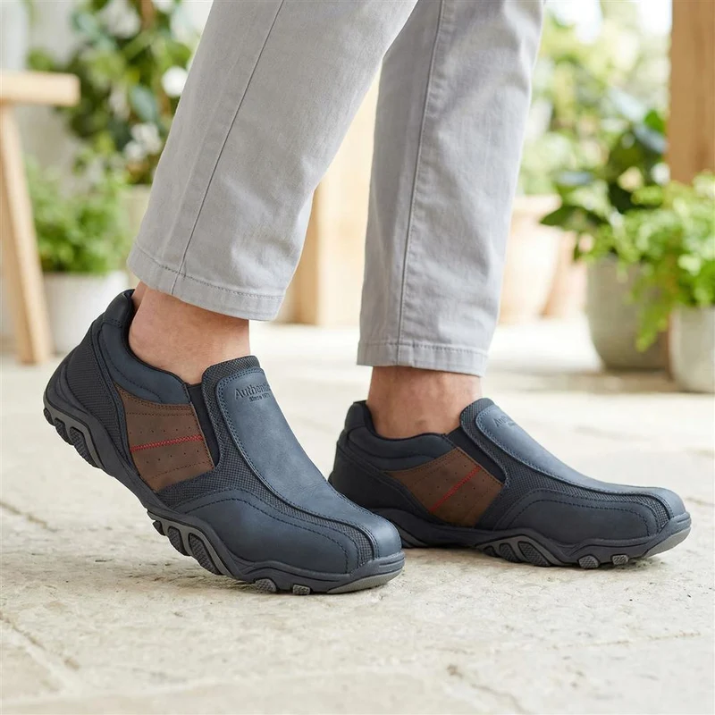 Wide Fit Cushioned Slip On Shoes - VSHI43005 / 329 038 - Navy