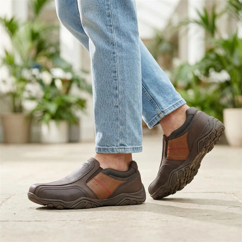 Wide Fit Cushioned Slip On Shoes - VSHI43005 / 329 038 - Brown