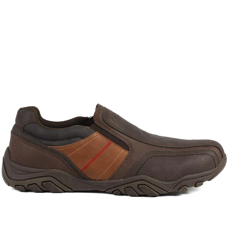 Wide Fit Cushioned Slip On Shoes - VSHI43005 / 329 038 - Brown