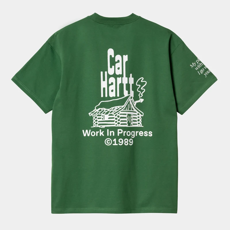 Carhartt WIP Kurzärmliges Bio-T-Shirt für Herren Home – Aspen Green