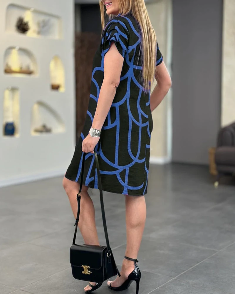 Ailech | Stilvolles Kurzarmkleid für Alltag und Urlaub