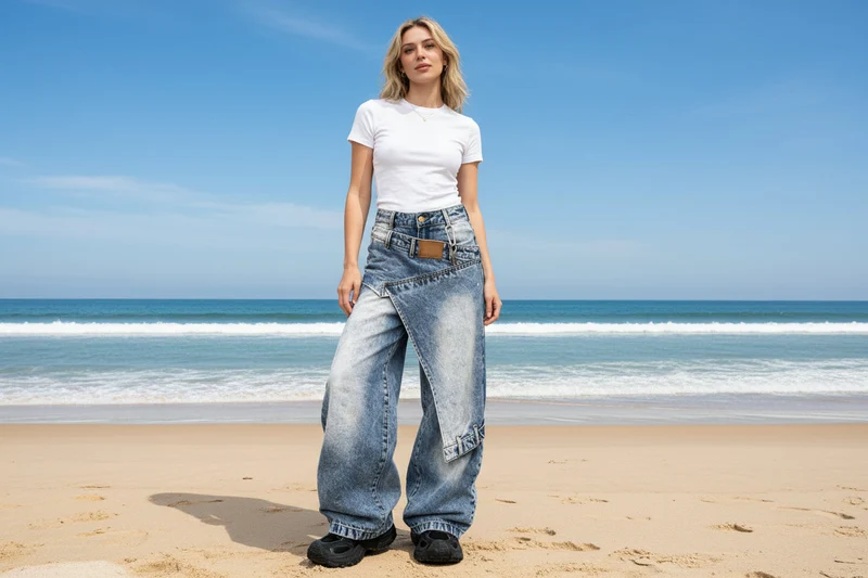 Talmira | Modische Jeans mit asymmetrischem Design