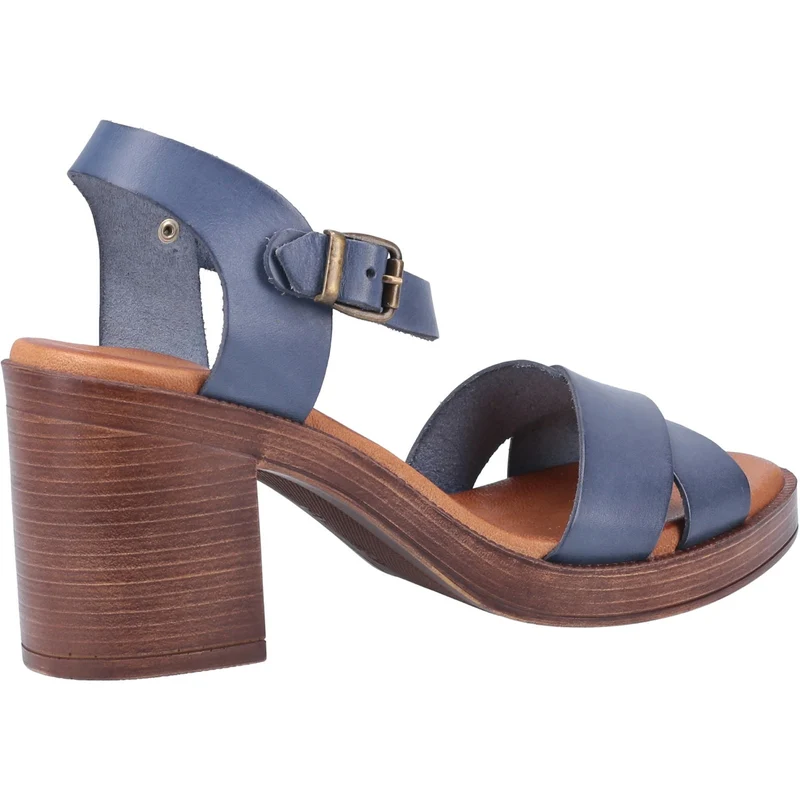 Hush Puppies Damen-Sandale „Georgia“ aus Leder – Blau
