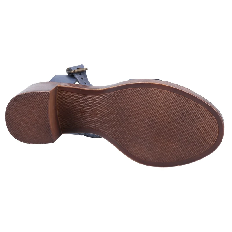 Hush Puppies Damen-Sandale „Georgia“ aus Leder – Blau