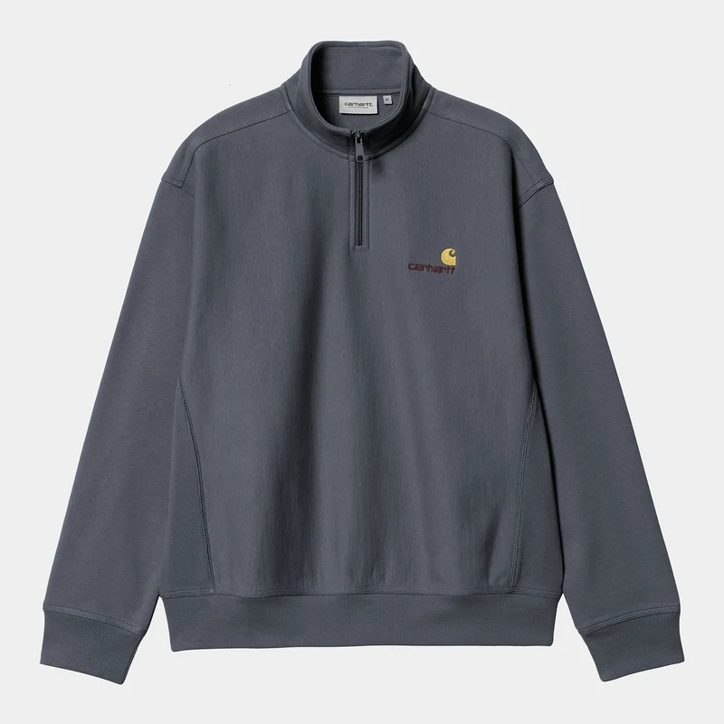 Carhartt WIP Herren Halb-Zip-Reißverschluss American Script Sweatshirt - Zeus