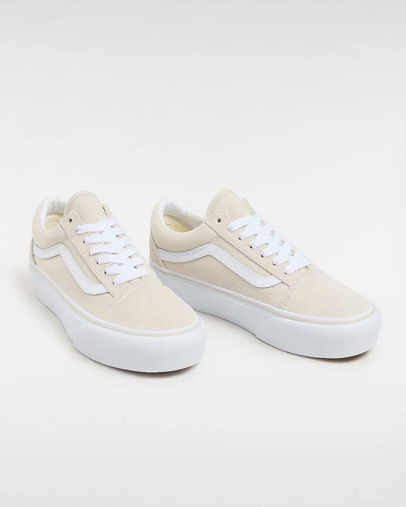 VANS Unisex Old Skool Plateau-Sneaker – Beige