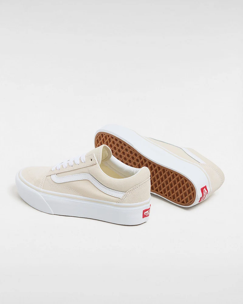 VANS Unisex Old Skool Plateau-Sneaker – Beige