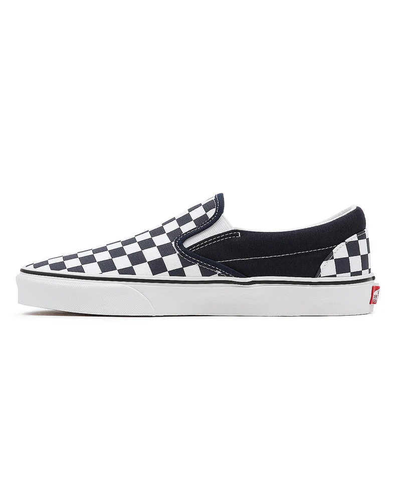 VANS Klassische Unisex-Slip-On-Schachbrett-Sneaker – Marineblau/Weiß