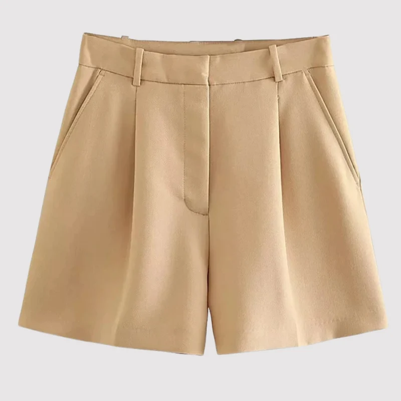 Annefarie | Elegante Shorts mit hoher Taille und Bundfalten