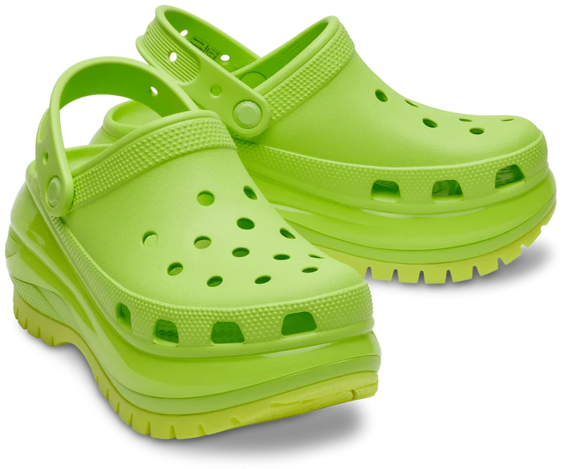 Crocs Unisex Classic Mega Crush Clog - Limettengrün