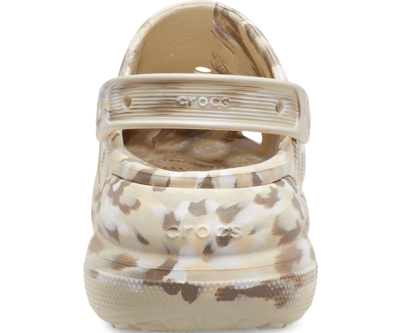 Crocs Unisex Classic Marbled Crush Clog – Knochen