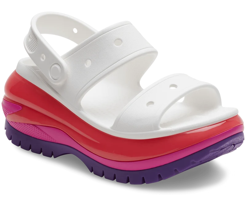 Crocs Unisex Mega Crush Sandale – Weiß