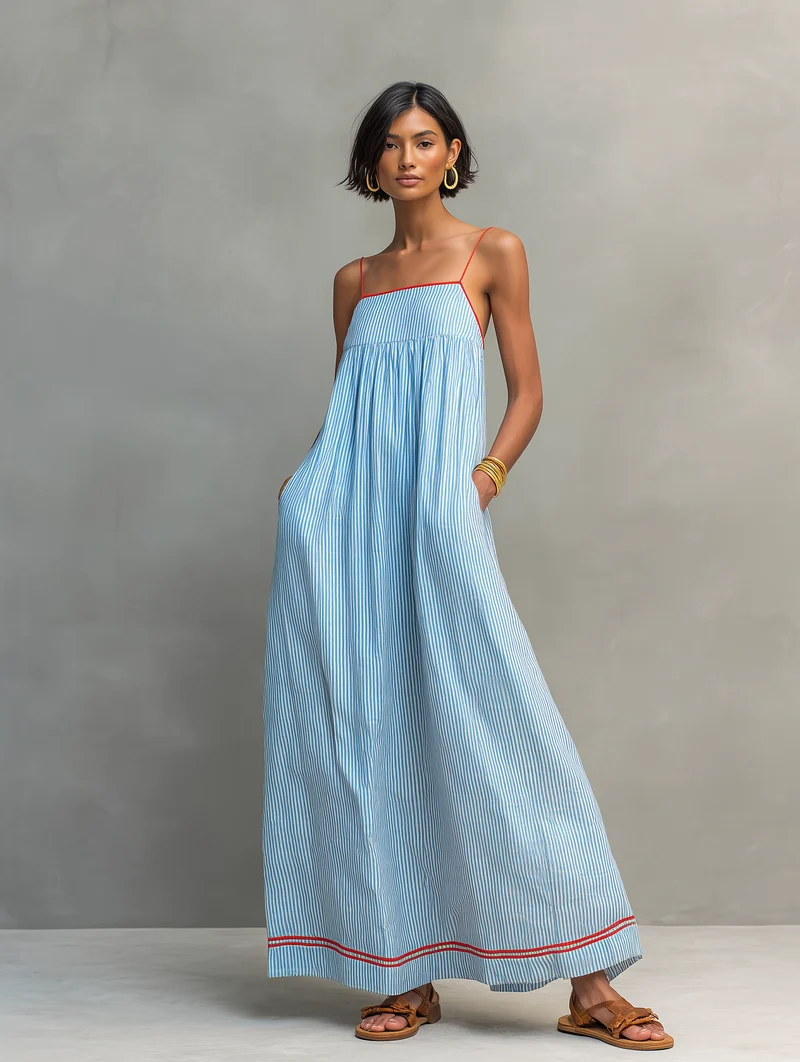 Maranie | Lockeres Maxikleid mit praktischen Seitentaschen