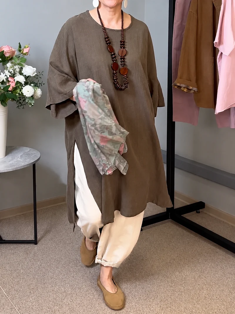 Femira | Elegantes Komfortkleid mit seitlichem Schlitz