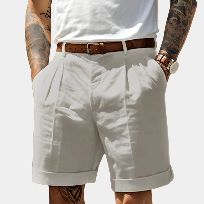 Davinci | Elegante Herren-Bermudas mit Bundfalten