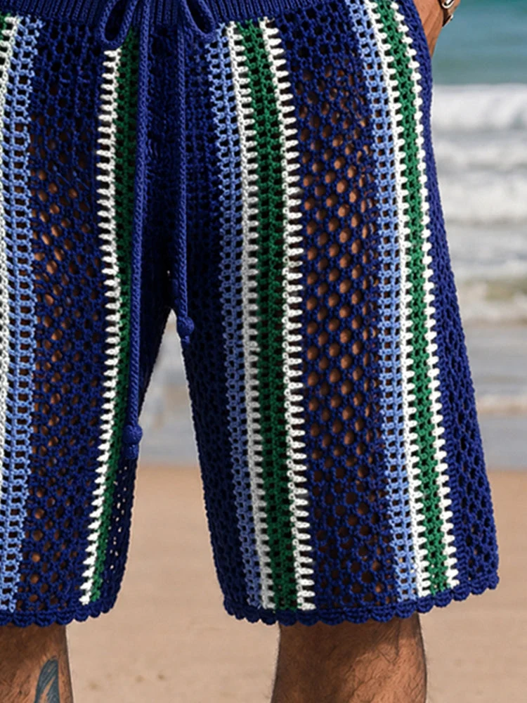 Venard | Gestrickte Resort-Shorts mit Flechtdetail