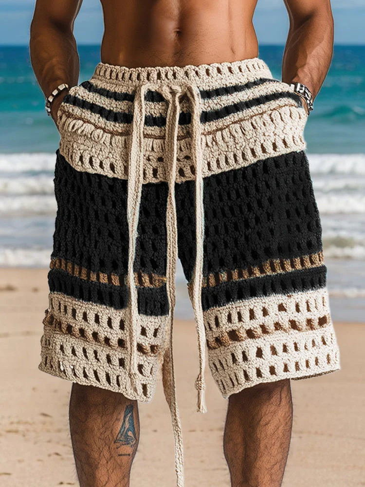 Venard | Gestrickte Resort-Shorts mit Flechtdetail