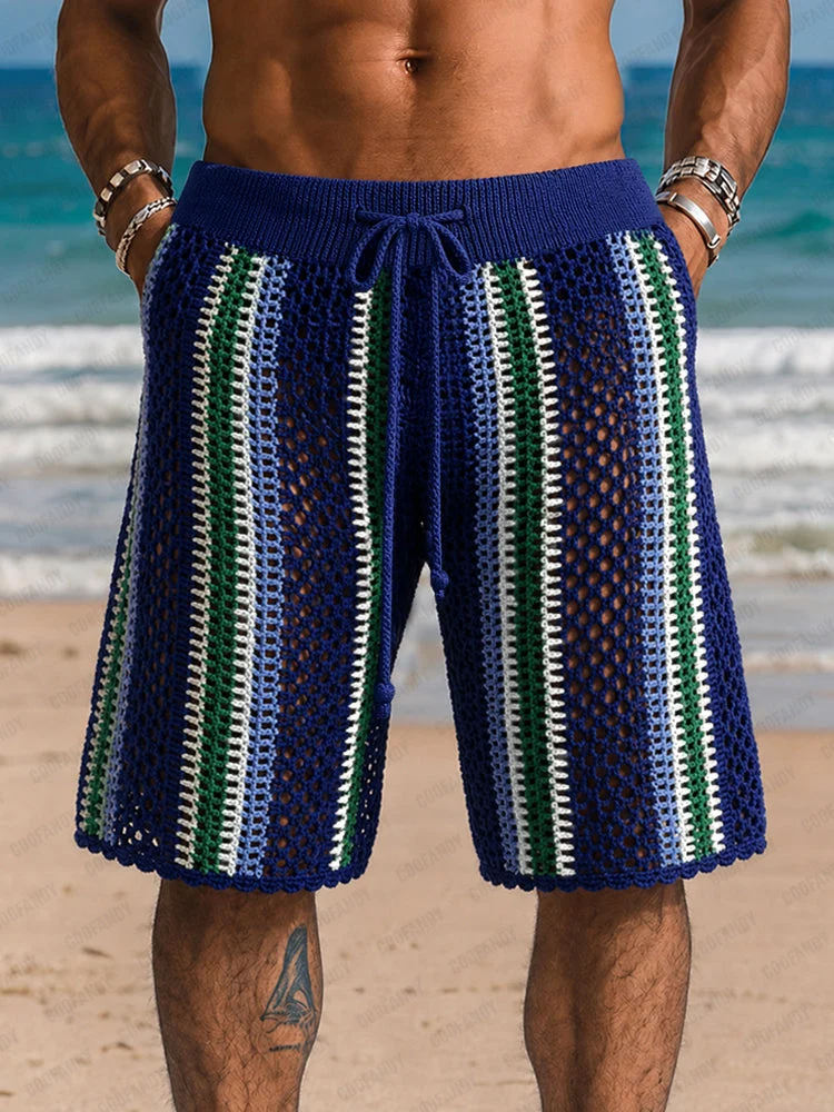 Venard | Gestrickte Resort-Shorts mit Flechtdetail