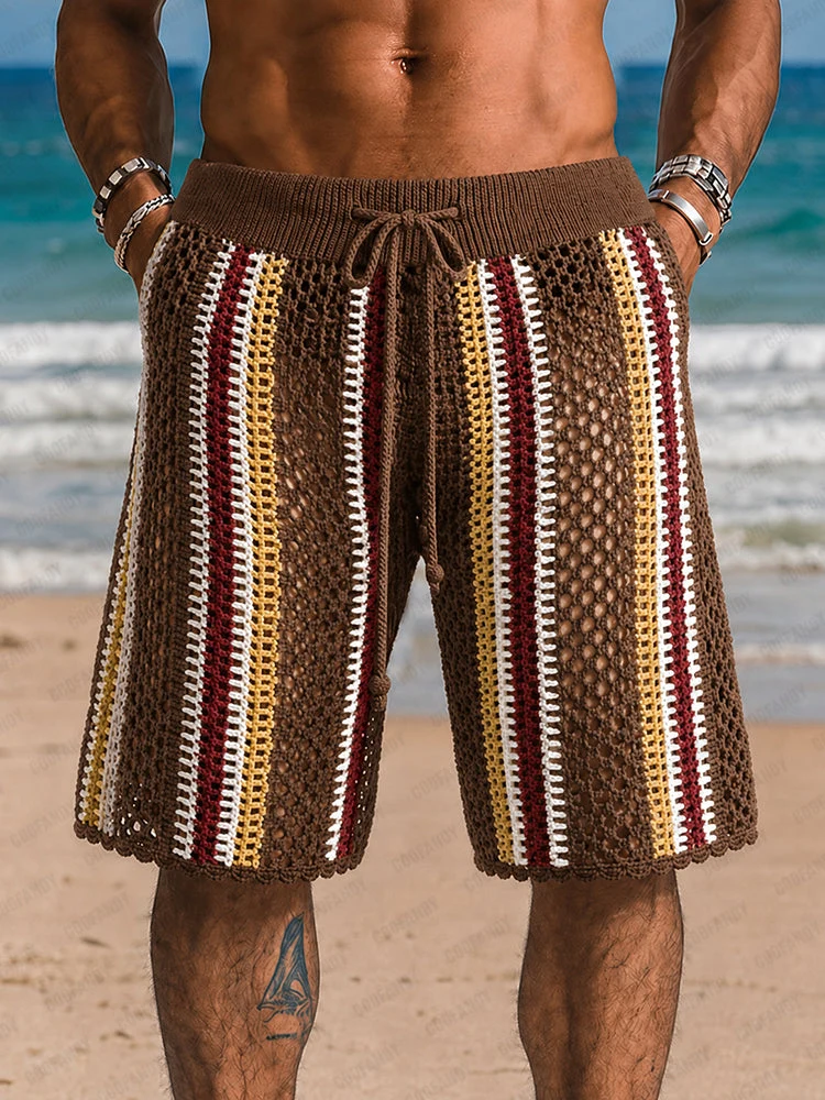 Venard | Gestrickte Resort-Shorts mit Flechtdetail