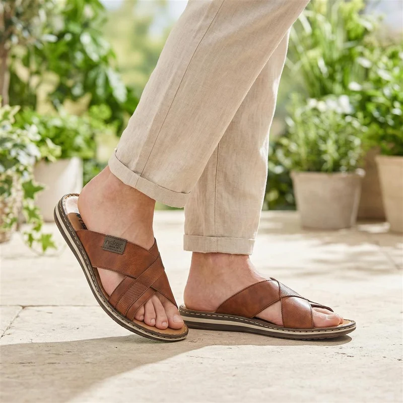 Leather Mule Sandals - RKR41532 / 326 939 - Tan