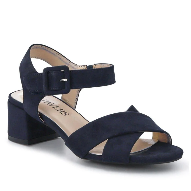 Elegant Block Heeled Sandals - WBINS41053 / 327 111