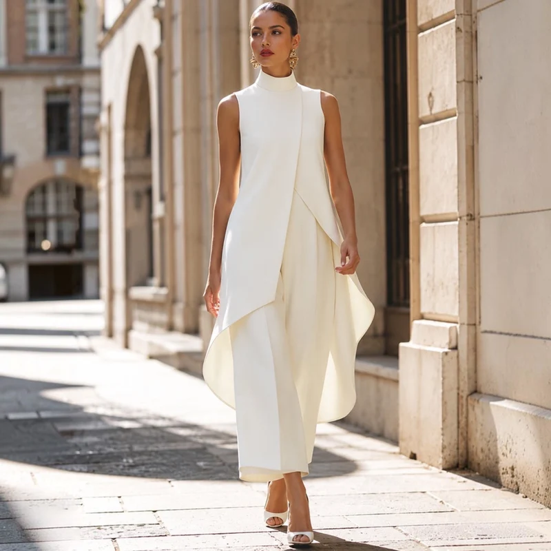 Jelyra | Modernes langes Kleid mit asymmetrischem Design