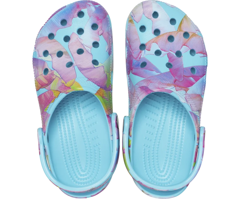 Crocs Klassischer Unisex-Clog mit Palmenmuster - Neptune