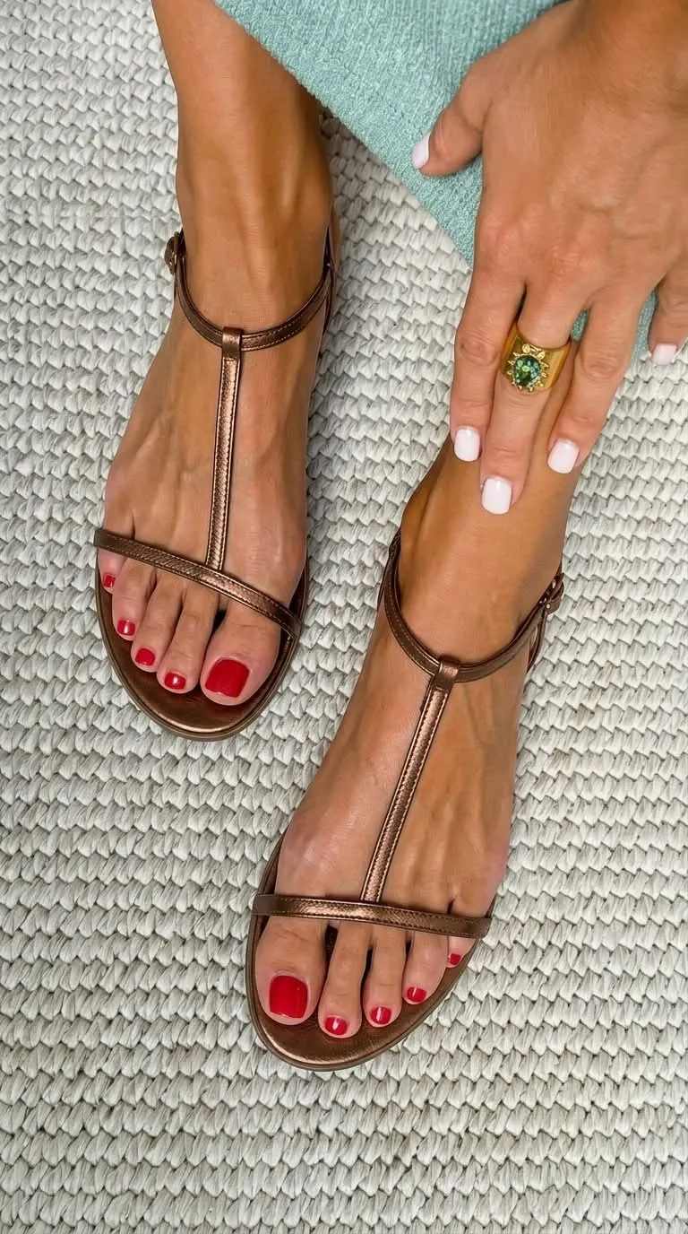 Fandria | Elegante T-Riemen-Sandalen für den Sommer