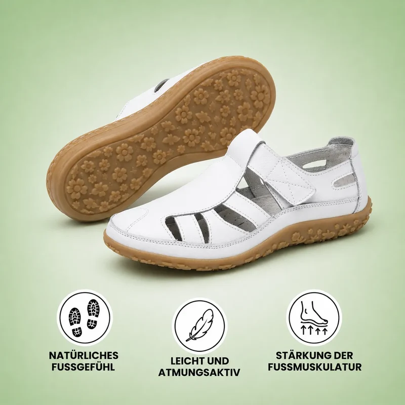 Bellessa | Komfort-Ledersandalen mit Klettverschluss