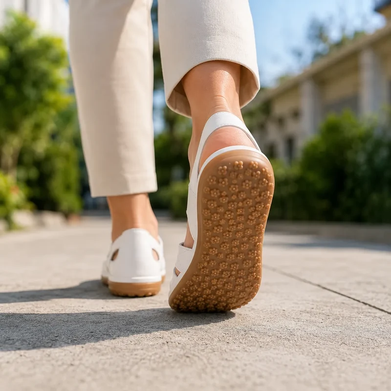 Bellessa | Komfort-Ledersandalen mit Klettverschluss