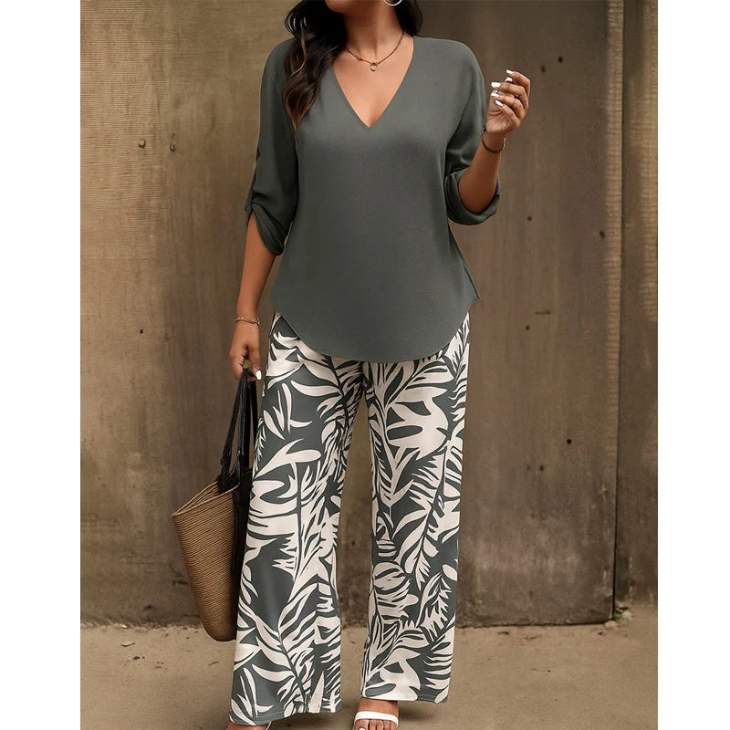 Aivella | Elegantes Damen-Set mit Musterhose