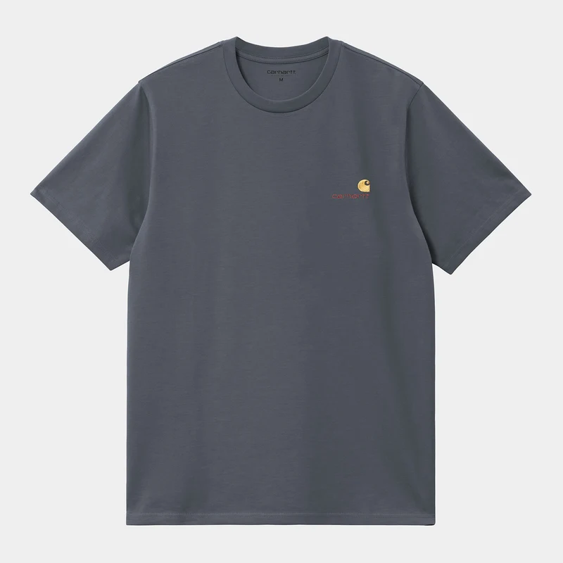 Carhartt WIP Herren Kurzarm American Script T-Shirt - Zeus