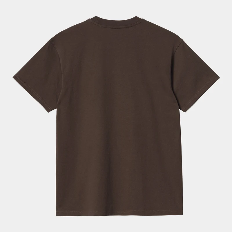 Carhartt WIP Herren Kurzarm American Script T-Shirt - Tabak