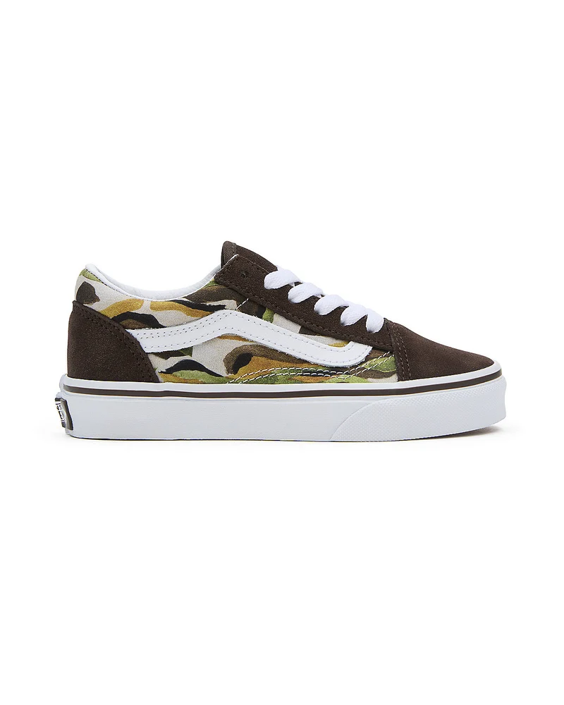 VANS Old Skool Painted Camo Trainer für Kinder – Braun