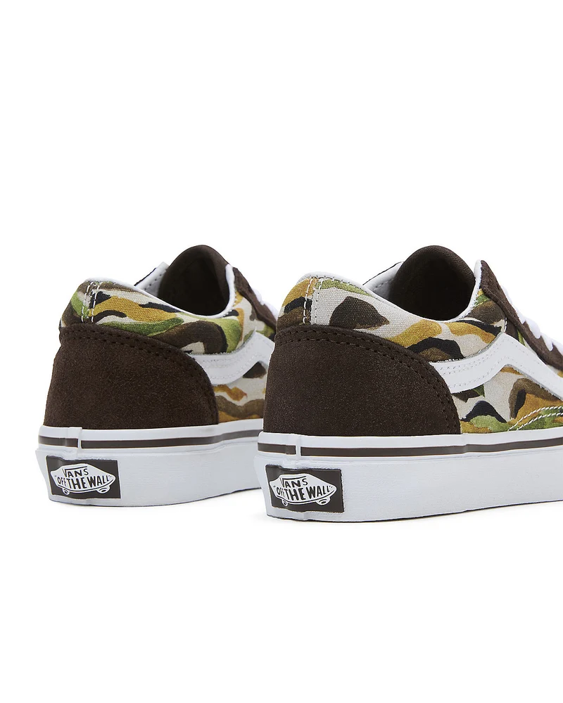 VANS Old Skool Painted Camo Trainer für Kinder – Braun
