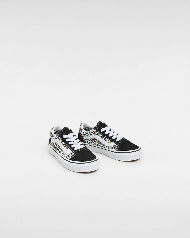 VANS Old Skool Animal Pop-Sneaker für Kinder – Schwarz