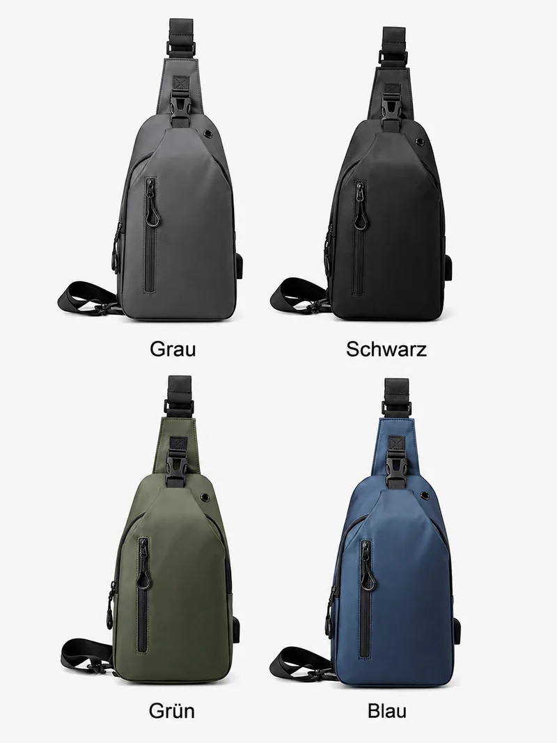 Jollox | Leichte Oxford-Brusttasche mit mehreren Fächern