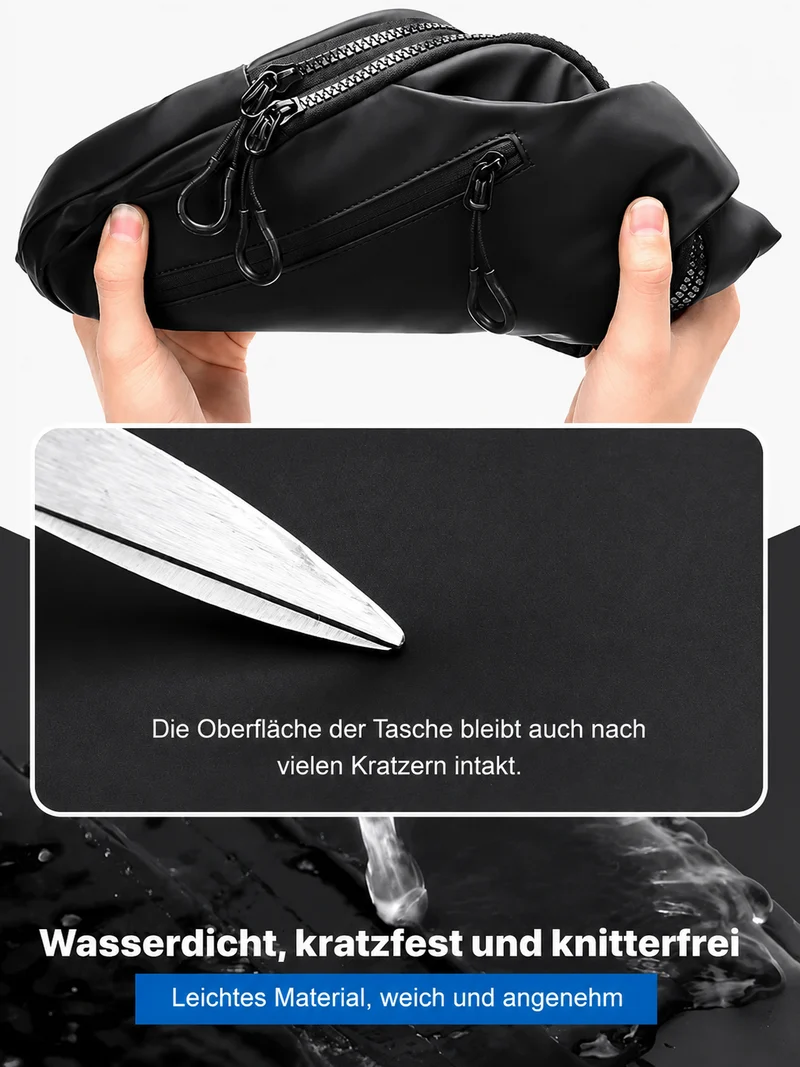 Jollox | Leichte Oxford-Brusttasche mit mehreren Fächern