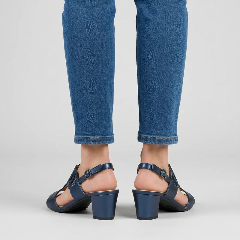 Jassien | Elegante Riemchensandalen mit Blockabsatz