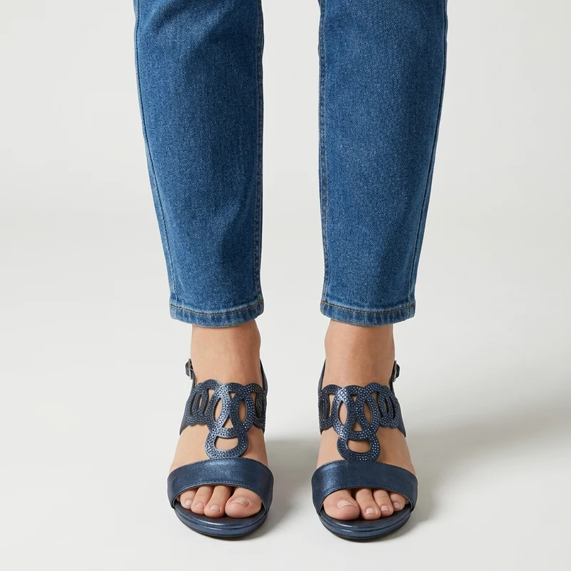 Jassien | Elegante Riemchensandalen mit Blockabsatz