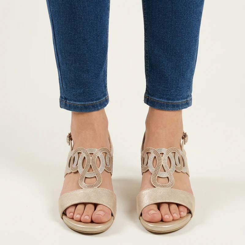 Jassien | Elegante Riemchensandalen mit Blockabsatz