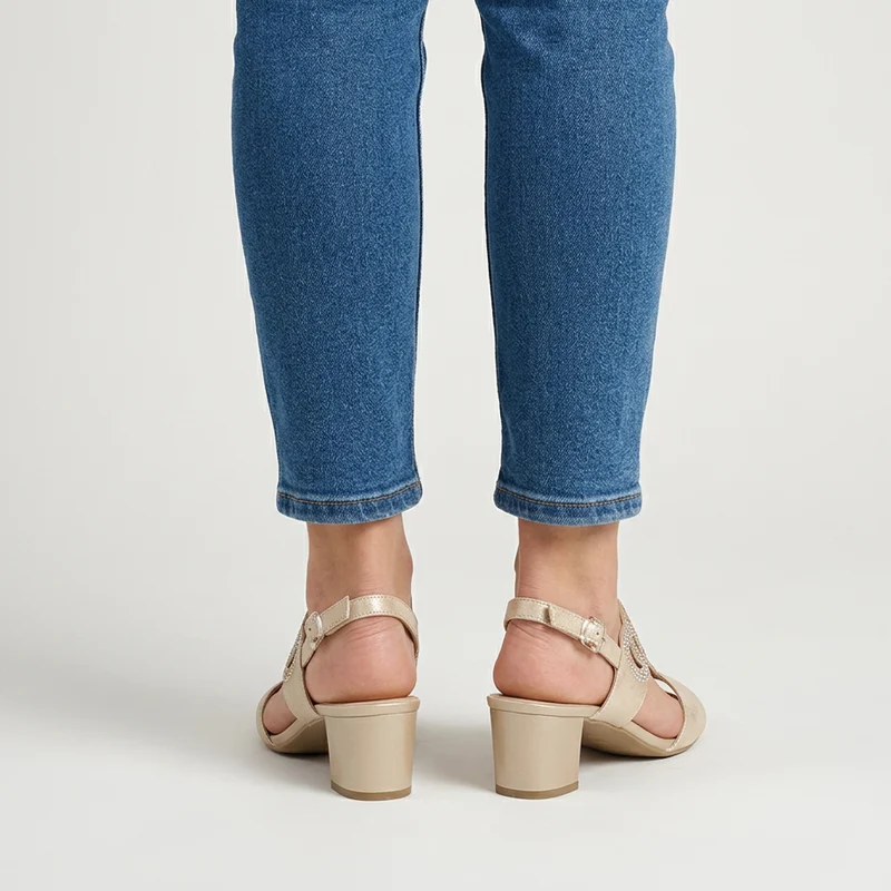 Jassien | Elegante Riemchensandalen mit Blockabsatz