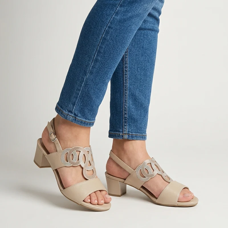 Jassien | Elegante Riemchensandalen mit Blockabsatz