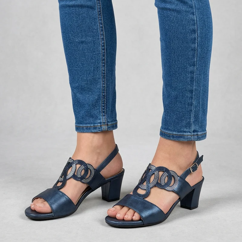 Jassien | Elegante Riemchensandalen mit Blockabsatz