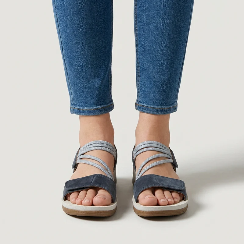 Kojula | Bequeme Keilsandalen mit elastischen Riemen