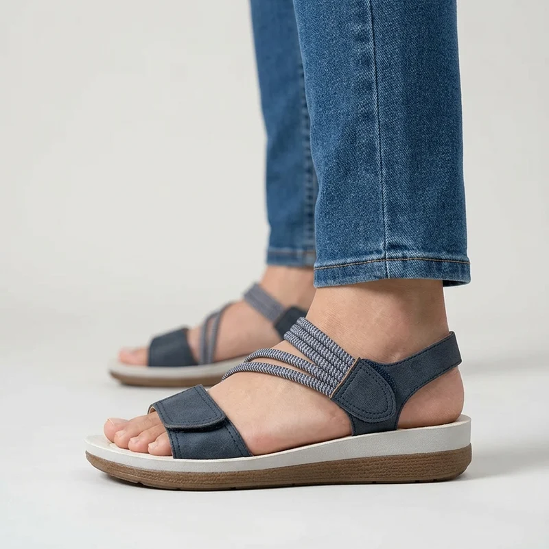 Kojula | Bequeme Keilsandalen mit elastischen Riemen